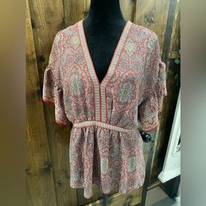 Paisley Butterfly Sleeve Top